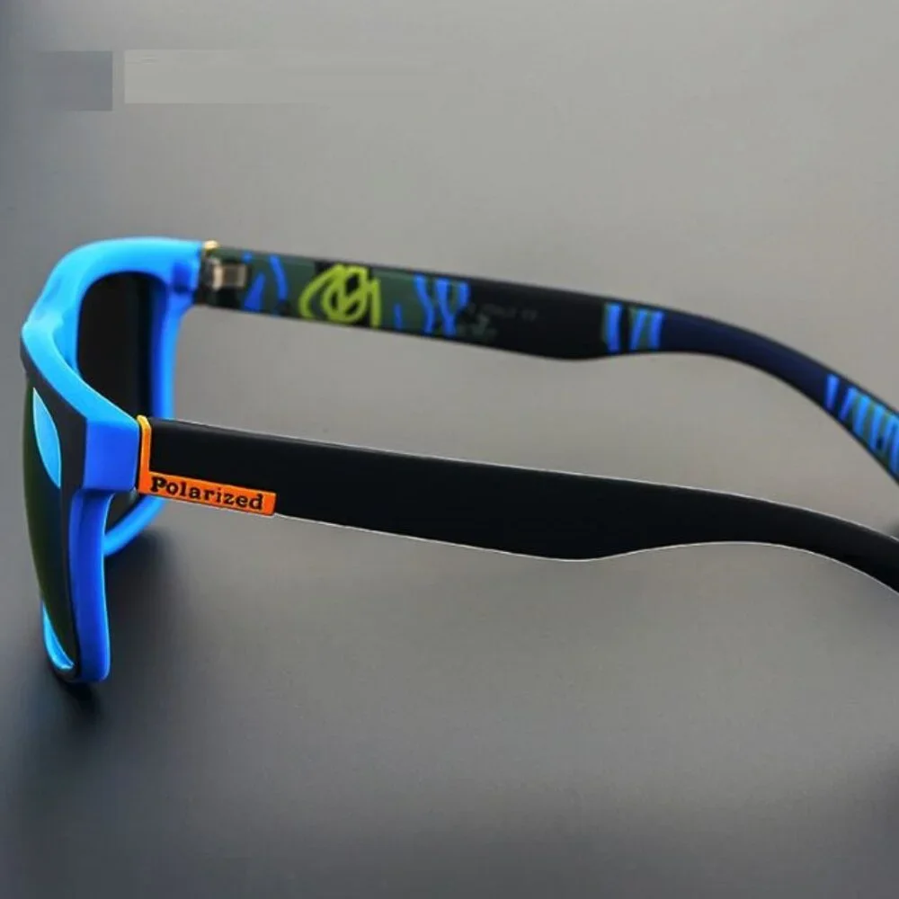 Polarized Men Sunglasses Blue Mirror Lens Wrap‎ Around Driving Running Fishing